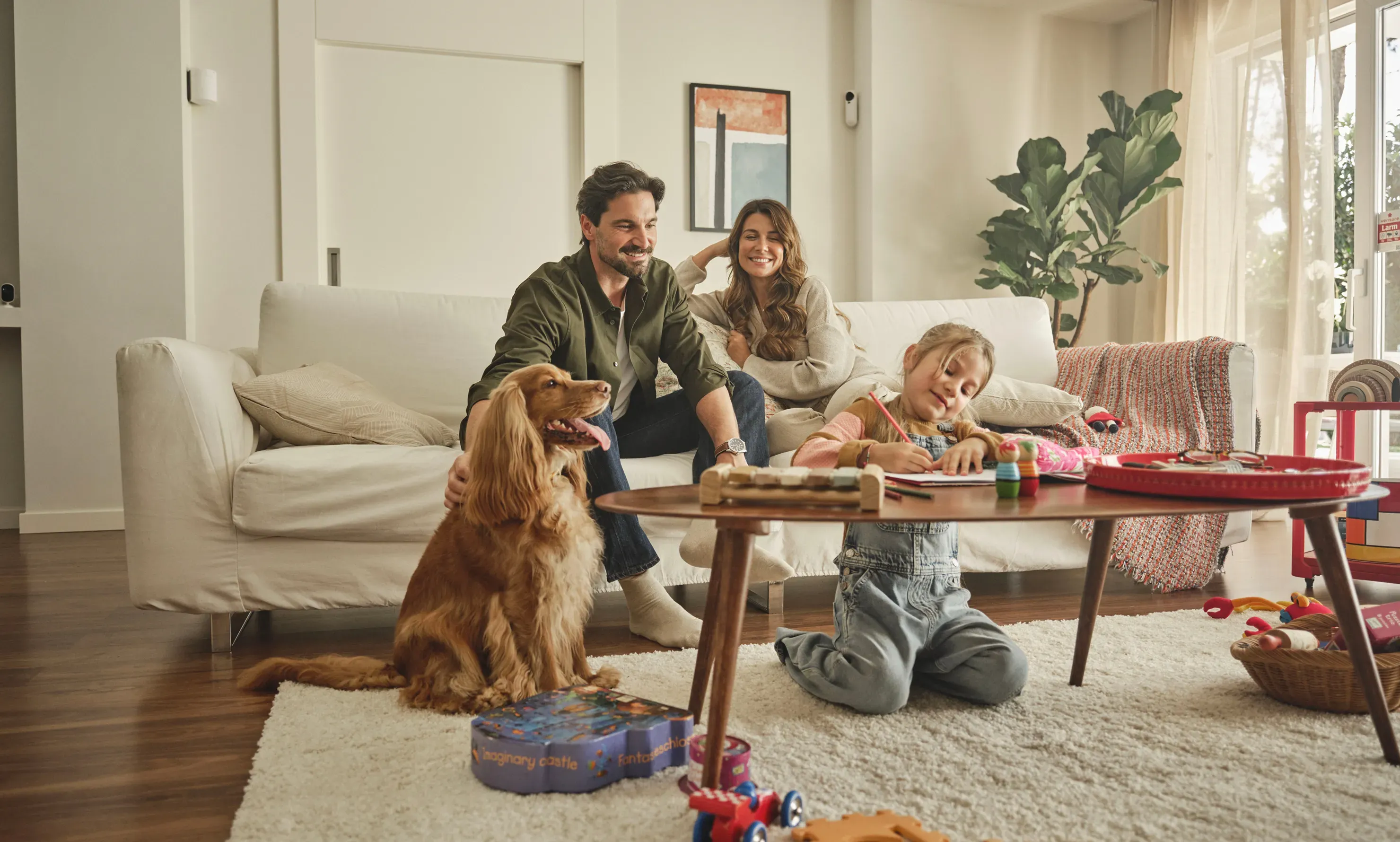 Familia protegida com sistema de blindagem total Verisure
