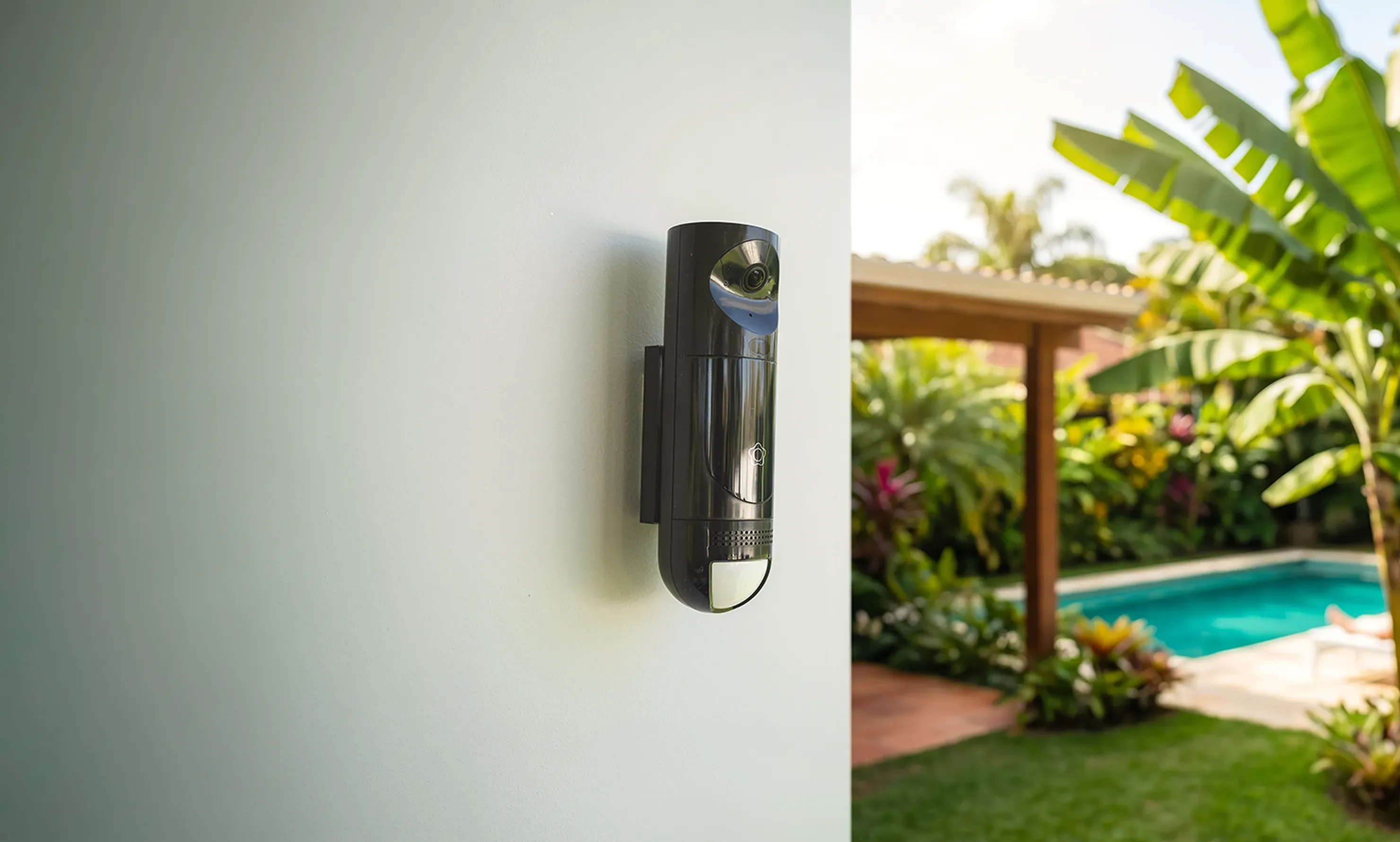 Videodetector externo em área de lazer de uma residencia.
